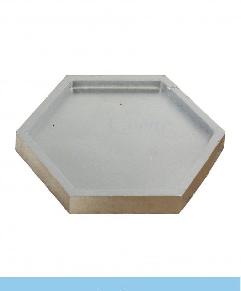 Dekoratif Kase GümüşRenk Takı Kutusu Yüzük Kolye Kutusu Mum Tabağı Takı Organizer Altıgen Model